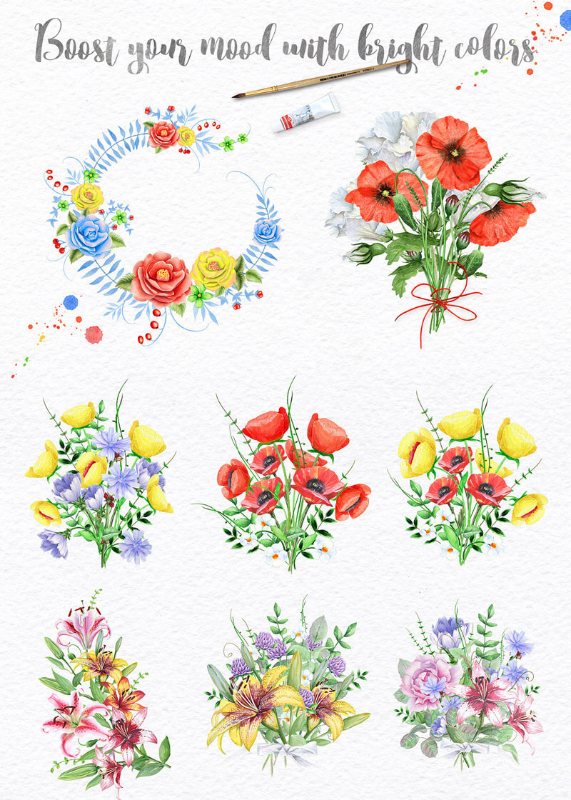 Spring Watercolor Collection 148