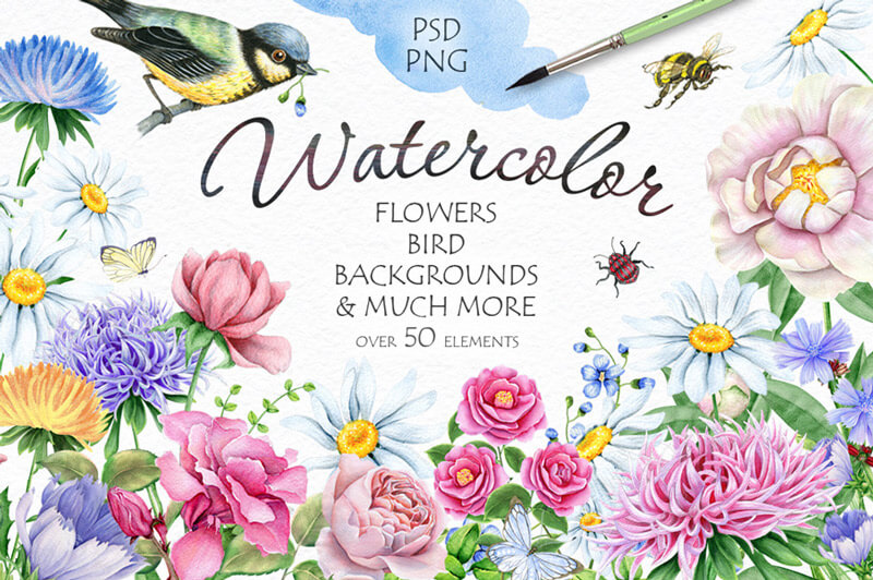 Spring Watercolor Collection 65