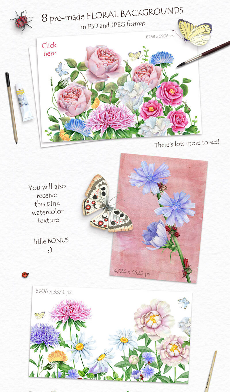 Spring Watercolor Collection 66