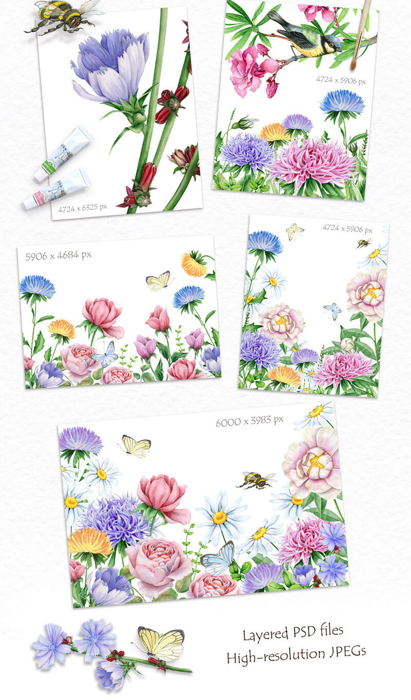 Spring Watercolor Collection 67