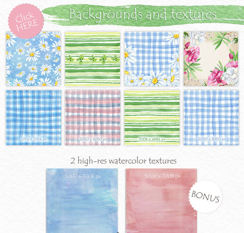 Spring Watercolor Collection 72