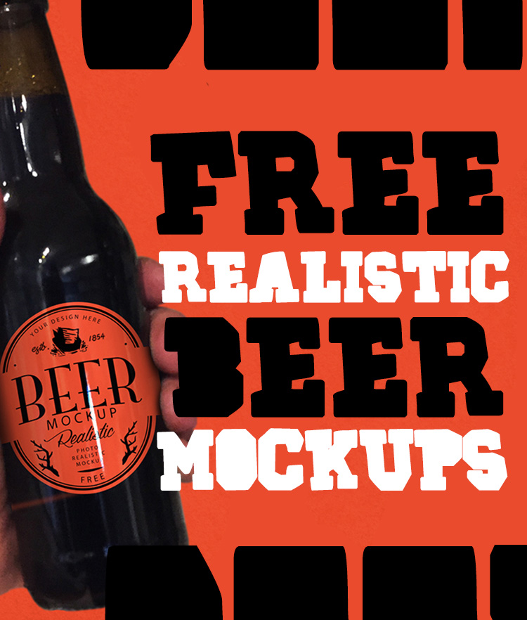 Free Realistic Beer Mockups Cover