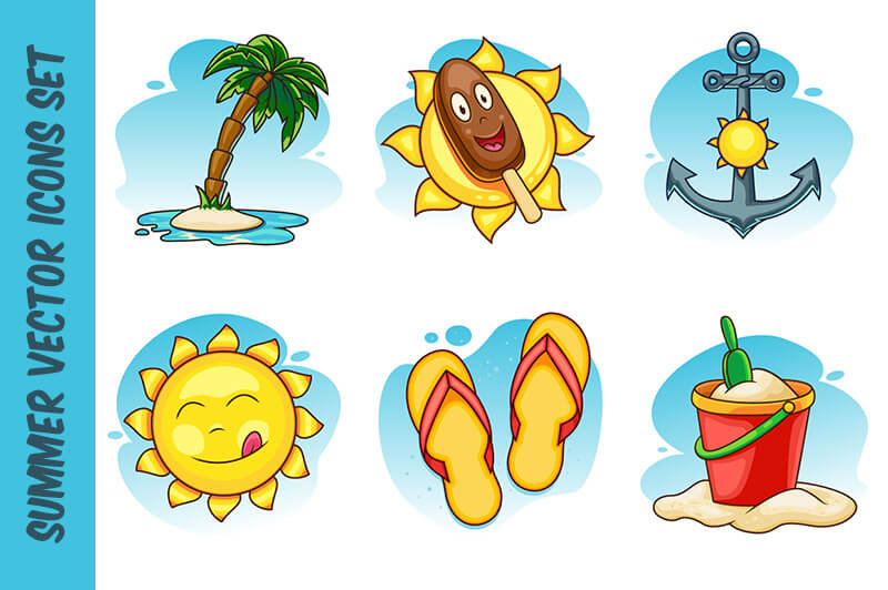 Summer Bundle 2400 Vector Icons Preview 34