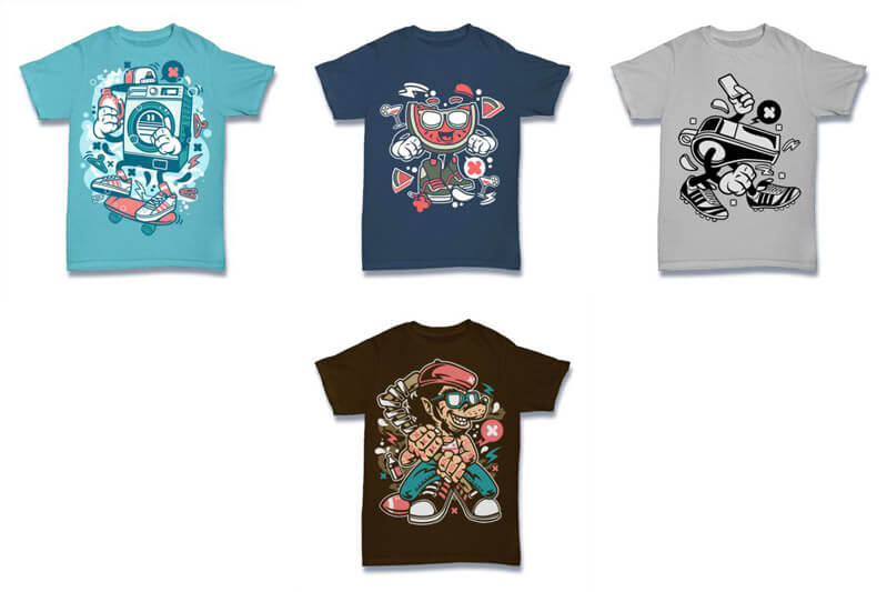 Cartoon Vector Part 2 T shirt Designs Preview 17