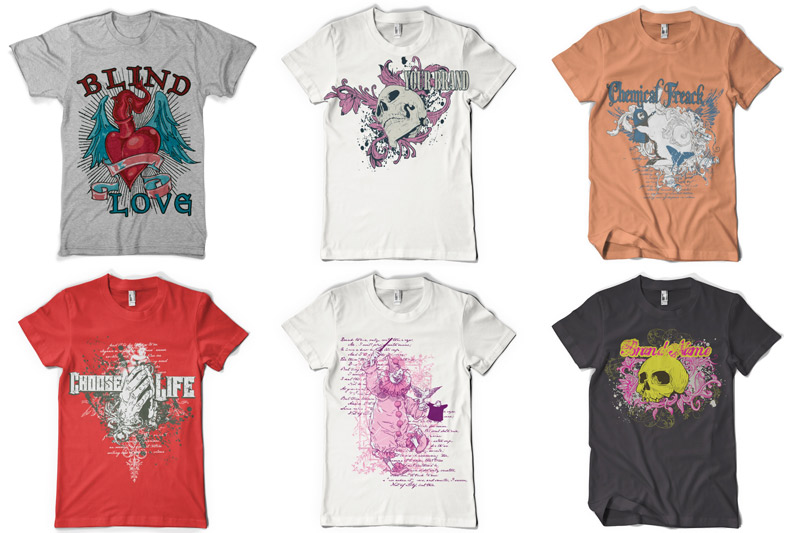 100 T shirt Designs Part 1 Preview 02