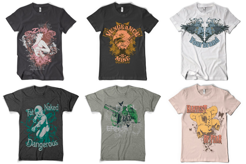 100 T shirt Designs Part 1 Preview 04