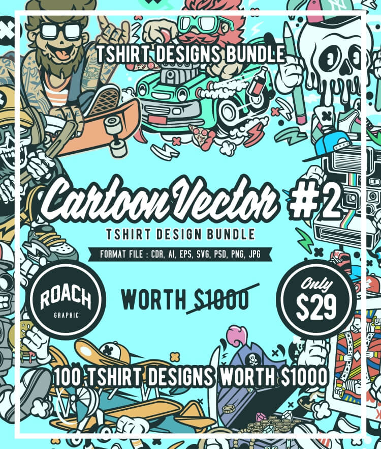 Cartoon Vector Part 2 T-shirt Designs Cover