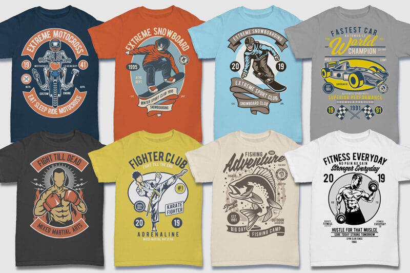 100 Retro T-shirt Designs Vol 2 Preview 05