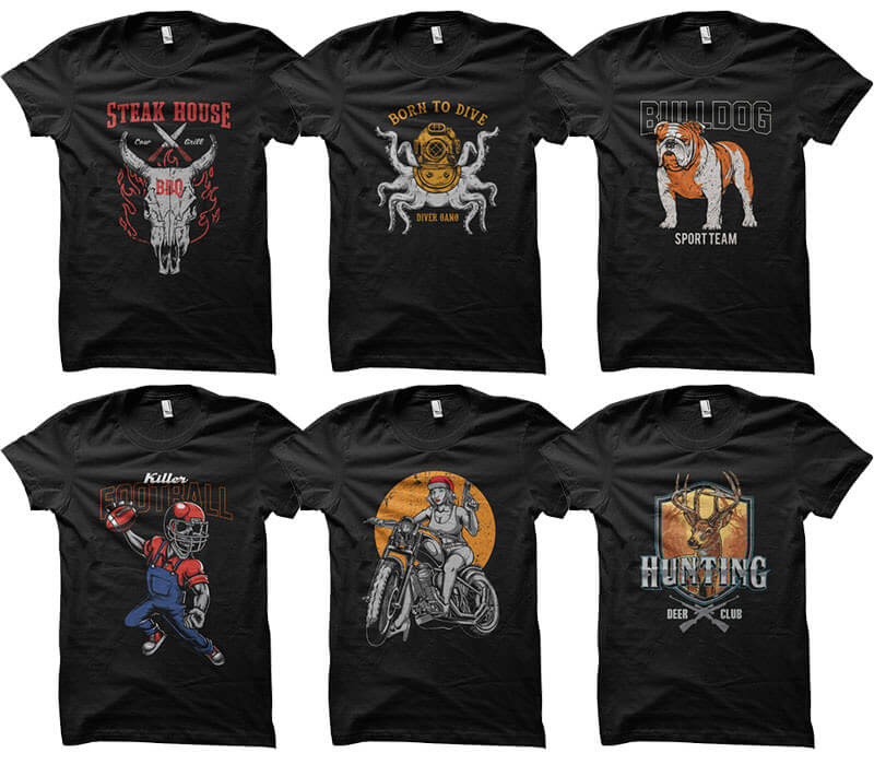 110 T-shirt Designs Bundle - Graphic Design Bundle Deals - Graphicloot