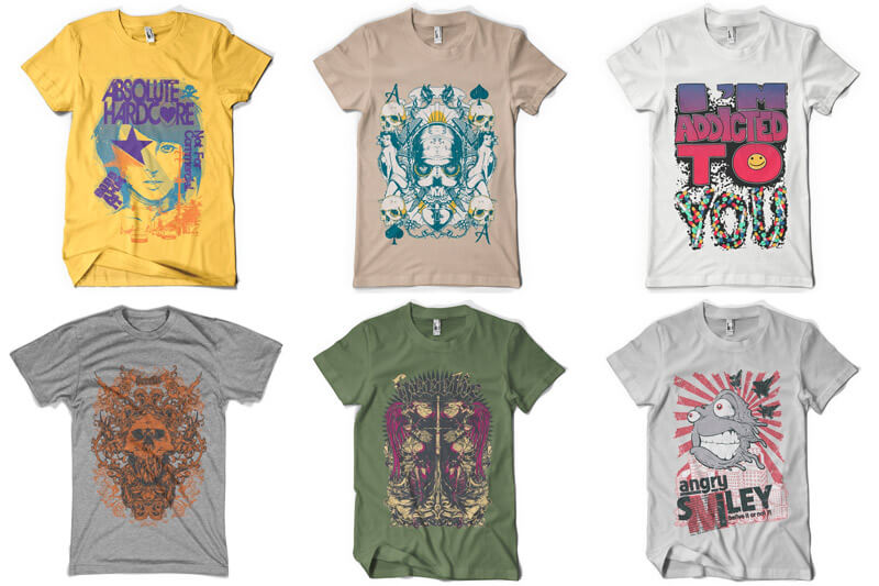100 T-shirt Designs Vol 7 - Graphic Design Bundle Deals - Graphicloot