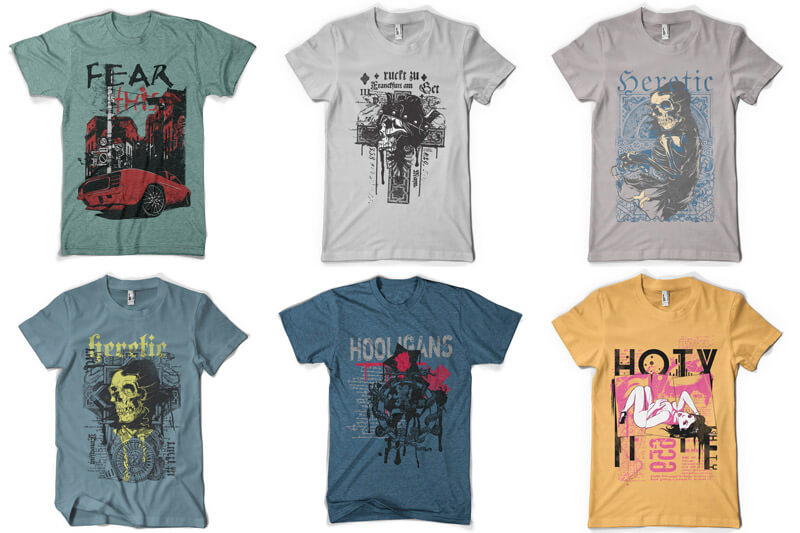 100 T-shirt Designs Vol 8 - Graphic Design Bundle Deals - Graphicloot