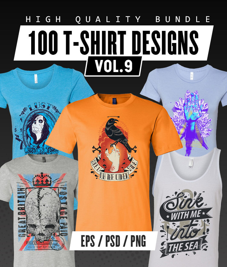100 T-shirt Designs Vol 9