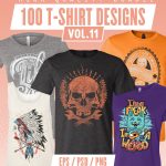 100 T-shirt Designs Vol 11