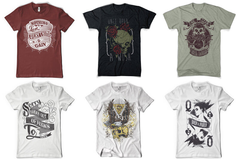 100 T-shirt Designs Vol 12 - Graphic Design Bundle Deals - Graphicloot