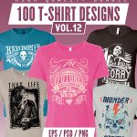 100 T-shirt Designs Vol 12