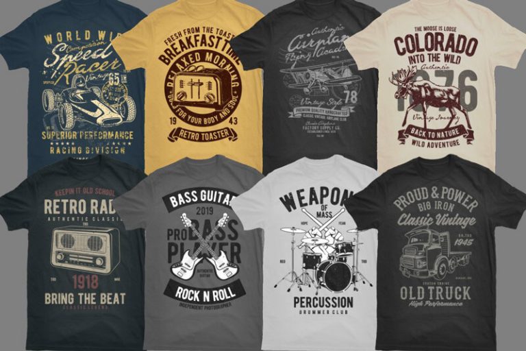 Download Vintage T-shirt Designs Bundle - Graphic Design Bundle ...