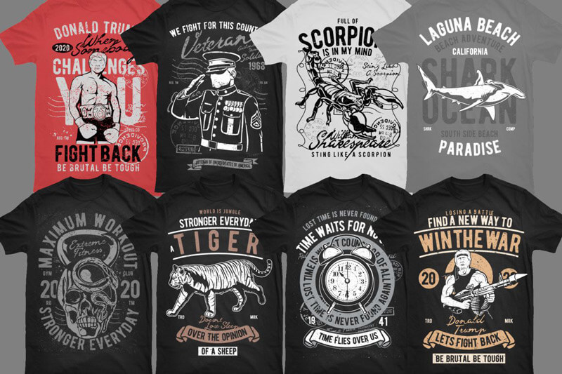 Vintade T-shirt Designs Bundle